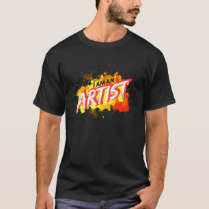 Camiseta Pintura Eu Sou Um Artista Trabalho de arte, Criati