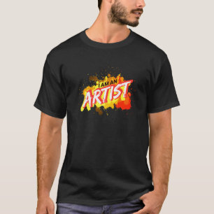 Camiseta Pintura Eu Sou Um Artista Trabalho de arte, Criati
