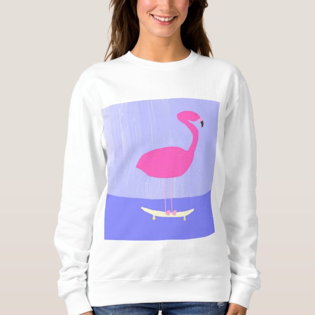Camiseta pintura flamingo (Frente)