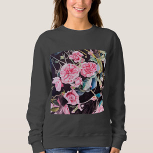 Camiseta Pintura Floral Flores Aquarela Rosa Rosa