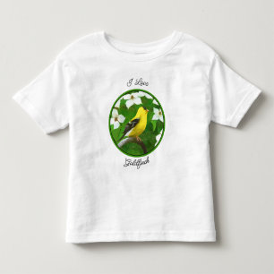 Camiseta Pintura Goldfinch - Cachorro Original Bonito Toddl