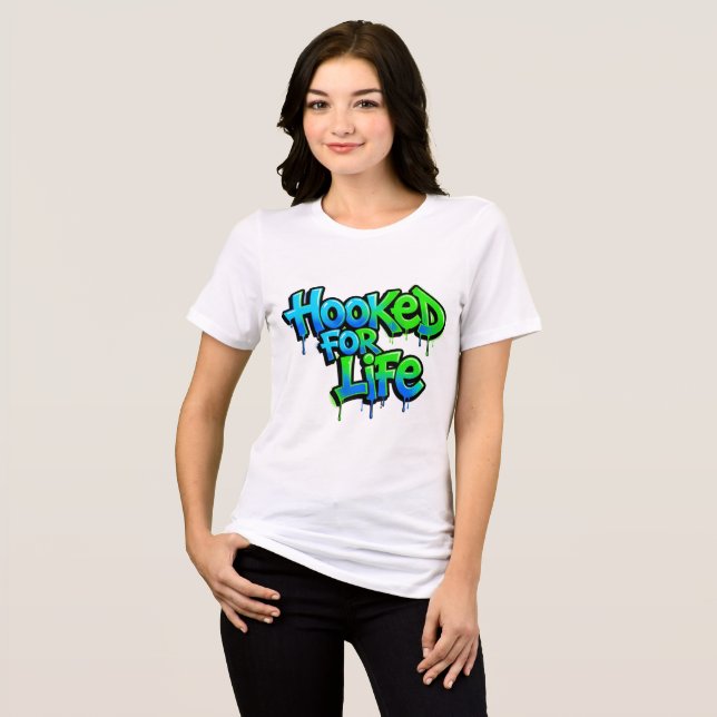 Camiseta Pintura Graffiti Arco-Íris Para Toda a Vida (Frente Completa)