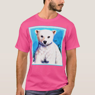 Camiseta Pintura impressionante de um Cubo de Urso Polar. C