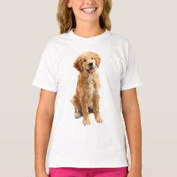 Pintura Impressionista de Filhote de Golden Retrie