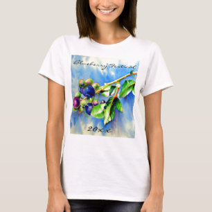 Camiseta Pintura impressionista de mirtilo