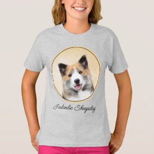 Camiseta Pintura Islandesa Do Cão - Arte Original Do Cão