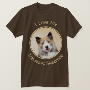 Camiseta Pintura Islandesa Do Cão - Arte Original Do Cão