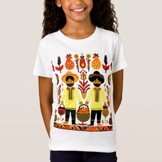 Camiseta pintura madhubani (Frente)