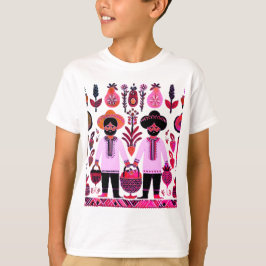 Camiseta pintura madhubani