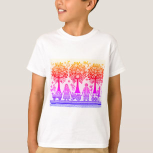 Camiseta pintura madhubani