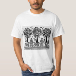 Camiseta pintura madhubani