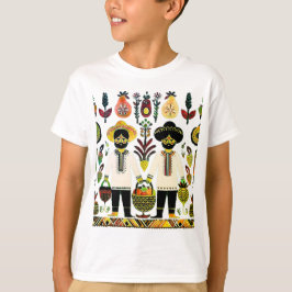Camiseta pintura madhubani