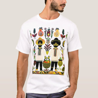 Camiseta pintura madhubani