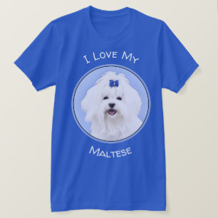 Camiseta Pintura Maltesa - Arte Cachorra Original