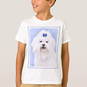 Camiseta Pintura Maltesa - Arte Cachorra Original