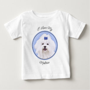 Camiseta Pintura Maltesa - Arte Cachorra Original