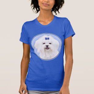Camiseta Pintura Maltesa - Arte Cachorra Original