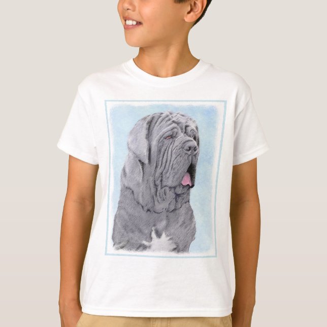 Camiseta Pintura Mastiff Neopolita - Arte Canina Original (Frente)