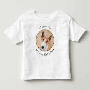 Camiseta Pintura Miniatura Bull Terrier - Arte Original par