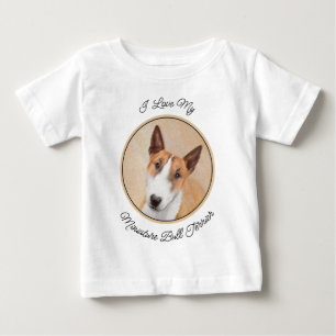 Camiseta Pintura Miniatura Bull Terrier - Arte Original par