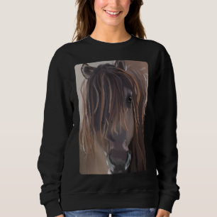 Camiseta Pintura Moderna de um Cavalo Marrom