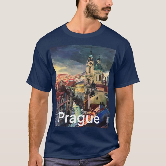 Camiseta Pintura moderna, Praga (Frente)