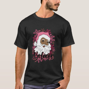 Camiseta Pintura Negra Cor-de-rosa afrodescendente Natal co