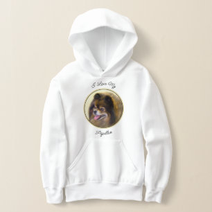 Camiseta Pintura original de cão a preto e a bronzeado da P