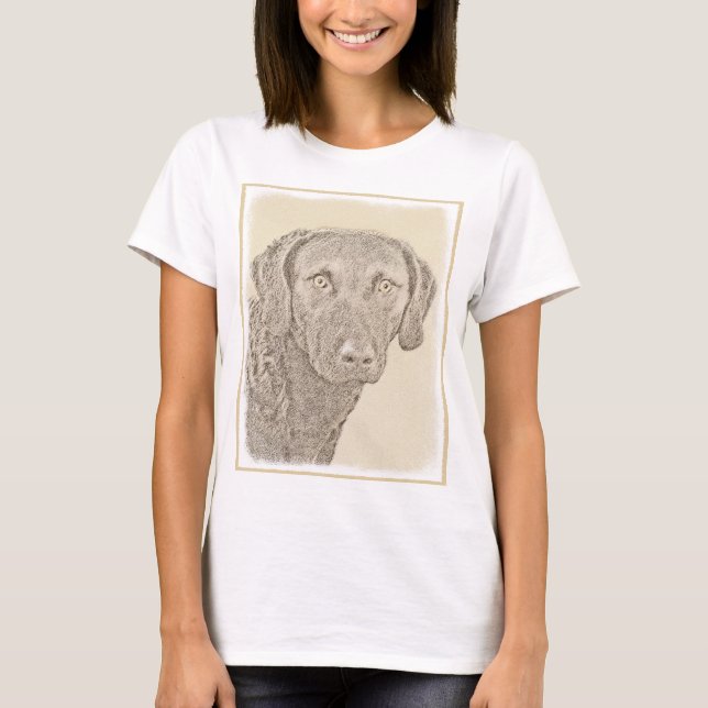 Camiseta Pintura Original para Cães na Baía de Chesapeake (Frente)