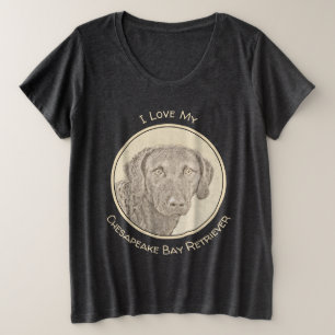 Camiseta Pintura Original para Cães na Baía de Chesapeake