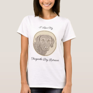 Camiseta Pintura Original para Cão na Baía de Chesapeake Re