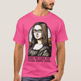 Camiseta pintura paródia do Bookworm Lisa Mona
