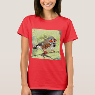 Camiseta Pintura, pássaro e natureza
