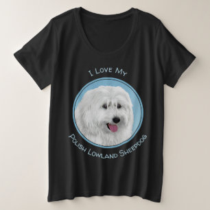 Camiseta Pintura Polonesa de Sheepdog - Arte Canina