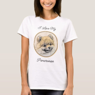Camiseta Pintura Pomeraniana (Laranja) - Arte Canina Origin