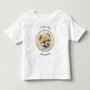 Camiseta Pintura Pomeraniana (Laranja) - Arte Canina Origin