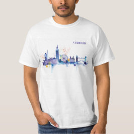 Camiseta Pintura por Aquarela em Londres