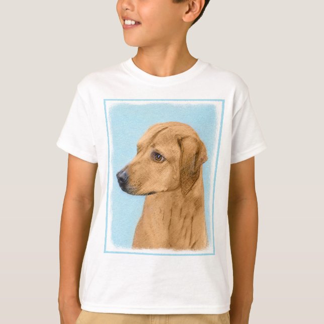 Camiseta Pintura Ridgeback da Rodésia - Arte Cachorra Origi (Frente)