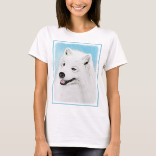 Camiseta Pintura Samoyed - Arte Cachorosa Original