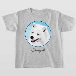 Camiseta Pintura Samoyed - Arte Cachorosa Original