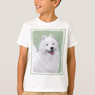 Camiseta Pintura Samoyed - Arte Cachorosa Original