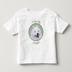 Camiseta Pintura Samoyed - Arte Cachorosa Original