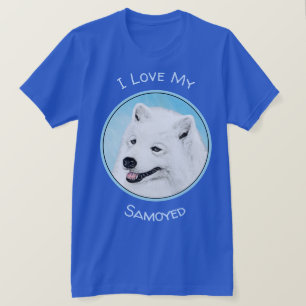 Camiseta Pintura Samoyed - Arte Cachorra Original