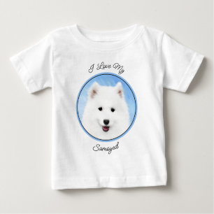 Camiseta Pintura Samoyed Puppy - Arte Cachorra Original