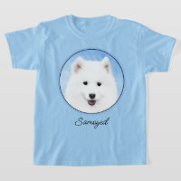 Pintura Samoyed Puppy - Arte Cachorra Original
