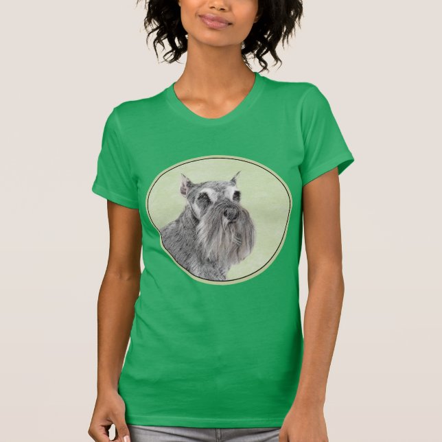 Camiseta Pintura Schnauzer (Giant, Standard) - Arte Canina (Frente)