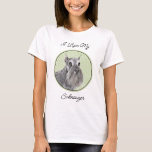 Camiseta Pintura Schnauzer (Giant, Standard) - Arte Canina