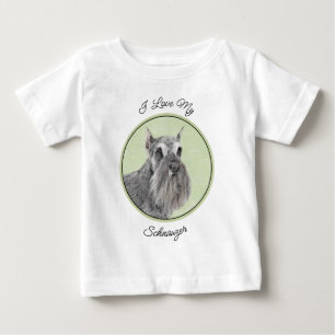 Camiseta Pintura Schnauzer (Giant, Standard) - Arte Canina