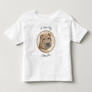 Camiseta Pintura Shar Pei - Arte Cachorra Original