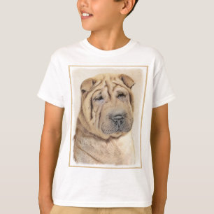 Camiseta Pintura Shar Pei - Arte Cachorra Original